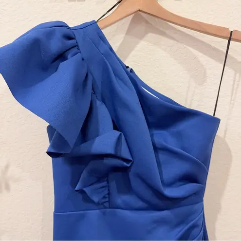 Elliatt Effie One Shoulder Midi Dress in Cobalt Blue Size Small NWT