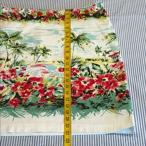 Karen Kane ADORABLE! Size 8 Palm Paradise Tropical Floral Print Vintage Skirt