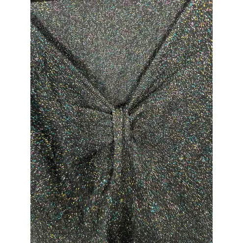 Milly Metallic Woven Fabric Cinch Long Sleeve Blouse Size P US 0-2