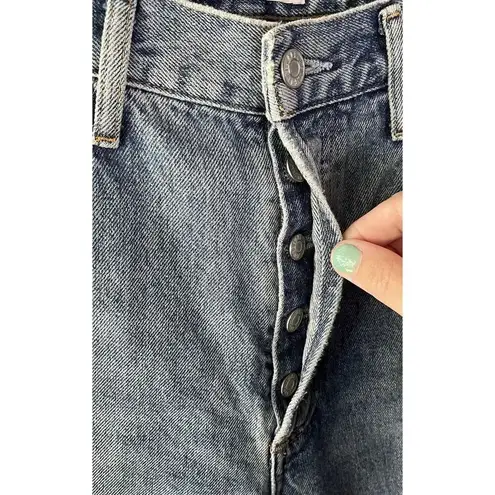 AGOLDE  NWT Womens Riley High Rise Straight Crop Distressed Jeans Size 28 Denim