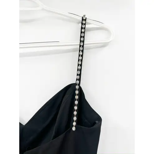 Mac Duggal 55706 Black Beaded Slit Sweetheart Evening Formal Gown Dress Sz 6 NWT