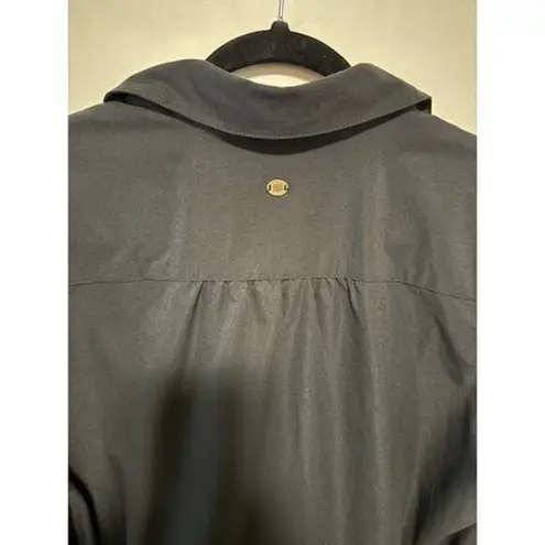 Sherpa Adventure Gear Black Cap Sleeve Button Up Dress Size Large