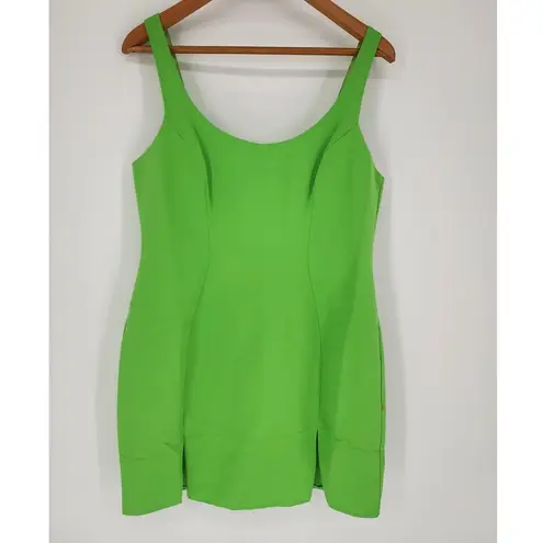 ASOS Design Bright Green Sleeveless Fitted Dress Size 10 (UK 14 / EU 42)