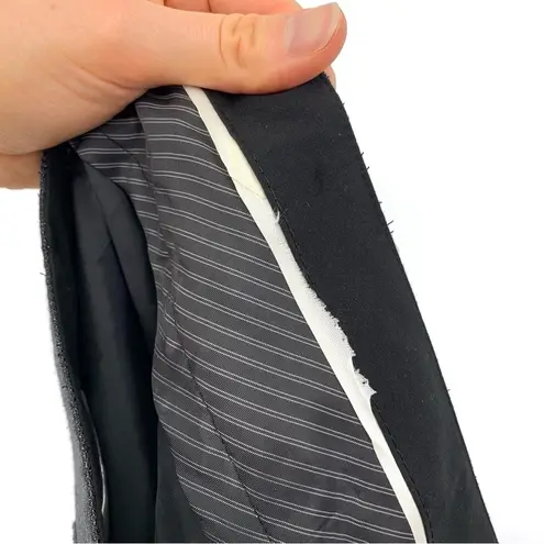 LEIFSDOTTIR Shiny Straight Slim Leg Trouser Pant Metallic Grey 10