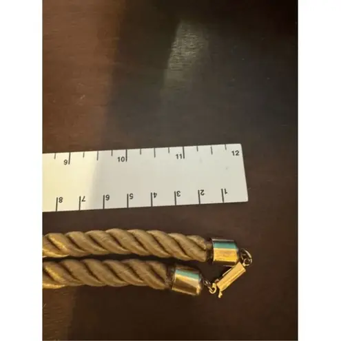 Vintage Women's Chunky Brown Twisted Rope Matinee Necklace Western Equestrian