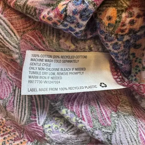 Kika Vargas X Target Wrap Top Coral Reef Puff Sleeve Scalloped Hem 1X Wo… Purple