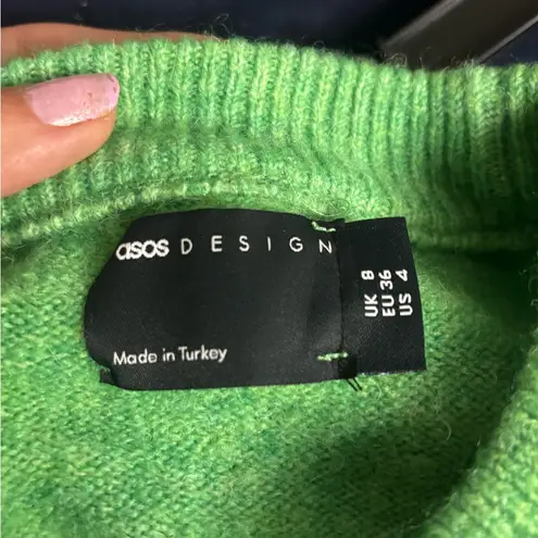 ASOS  Design bright green oversized sweater