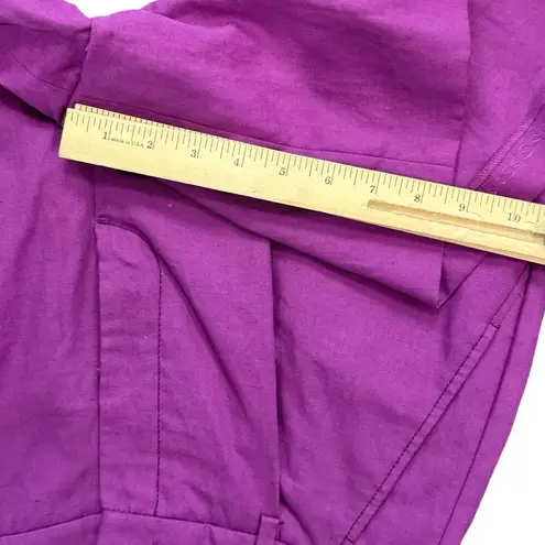 Max Mara Weekend Fuchsia Plum Purple Pleated Linen Blend Bermuda Shorts size 8