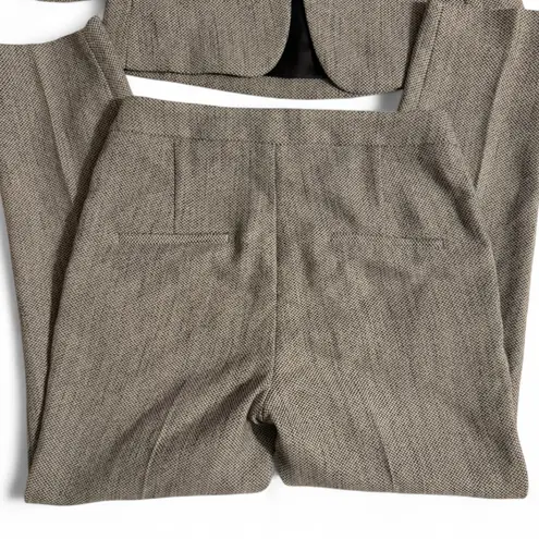 H&M Women's Beige Tweed Blazer & Pants Suit Set Size 2 Workwear Gray
