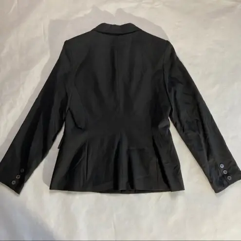 Milano Silk Wool Embroidered Blazer Black Size 8