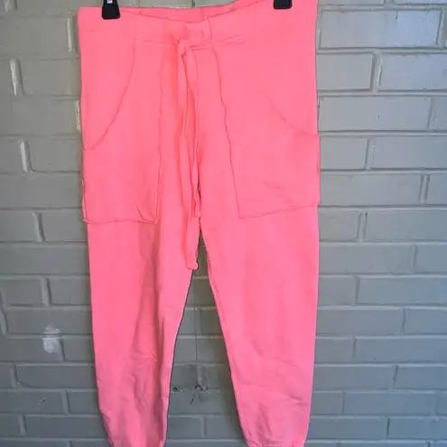 Frank & Eileen Eamon Jogger Watermelon Pink Terry Tapered Relaxed SZ XS