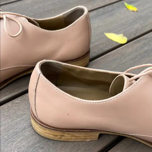 Evereve Everlane The Modern Oxford Blush Creme Leather Derby Shoes - Size 10.5
