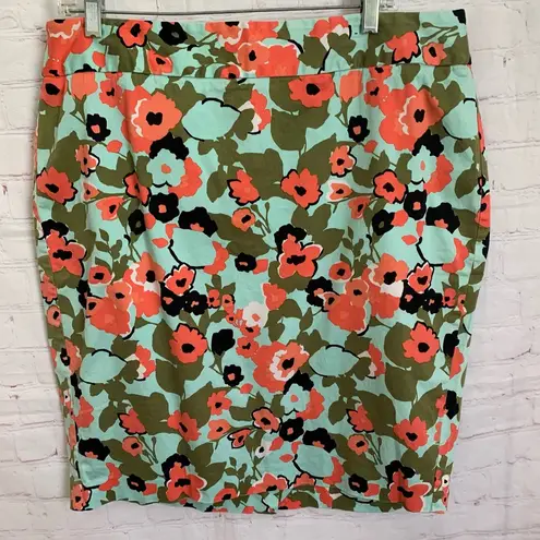 Lane Bryant  mod floral print pencil straight skirt Size 18