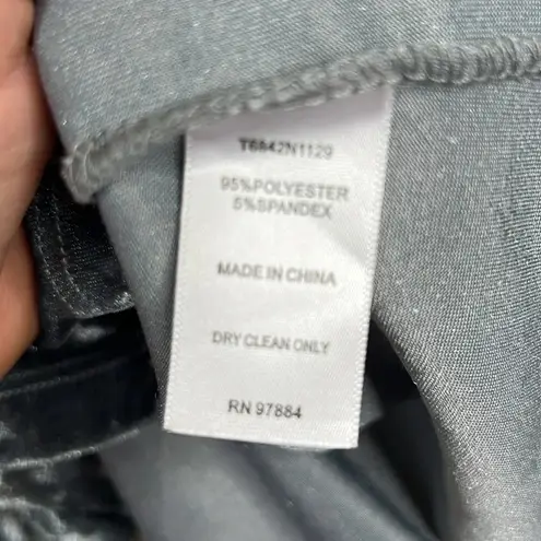 Tart Women's One Shoulder Blue Gray Velvet Blouse Size S Ruffle Top NWOT