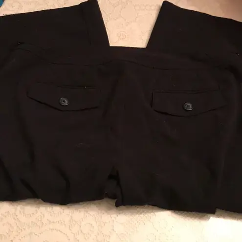 Laundry by Shelli Segal Black wide leg dress capris