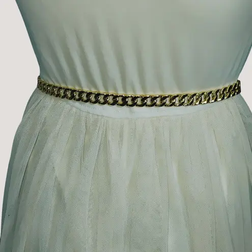 Gold Chain Waist Belt Double Layer Design Versatile Adjustable Vintage Style Size 36