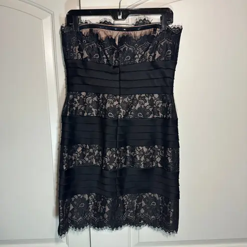 INC International Concepts Lace Strapless Dress Cocktail Party Black 8