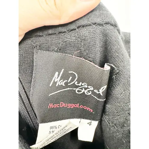 Mac Duggal 10787 Black Bejeweled Sleeveless Cocktail Mini Dress Size 4 NWT