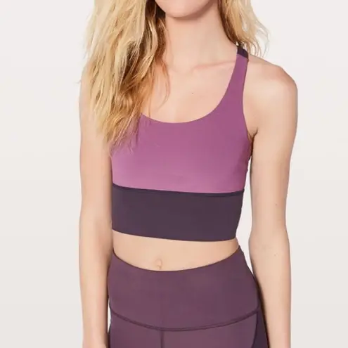 Lululemon  Longline Energy Bra Purple Fuchsia Size 4