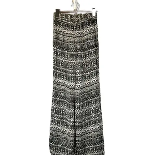 Denimlicious Black & White Print Boho Wide Leg Lounge Pants Women Sz S