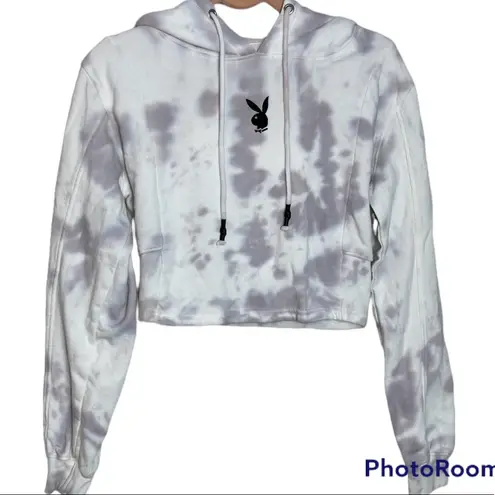 Missguided Misguided x Playboy Crop Tie Dye Hoodie Size Small