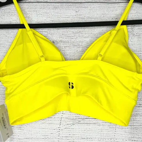 NWT Sports Illustrated Medium Support Surfboard Yellow Triangle Sports Bra Small