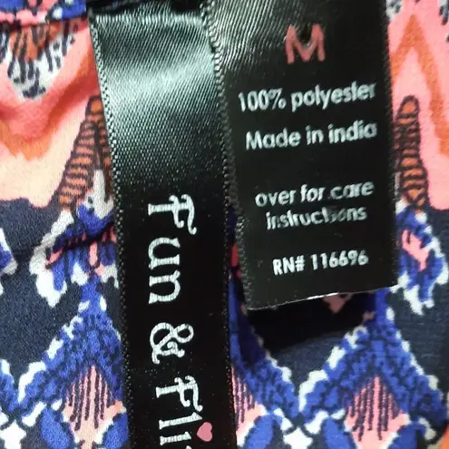 Fun & Flirt Colorful Blouse Size Medium