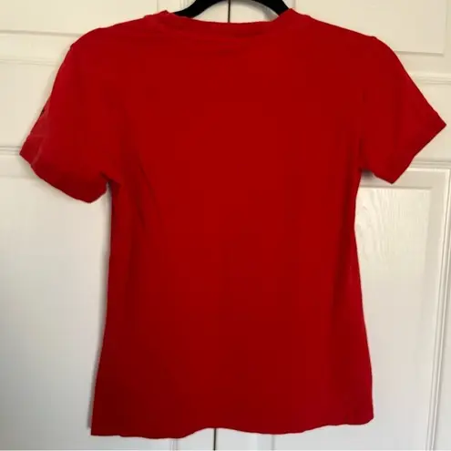 Adidas Red and Black  Classic Shirt Size S - Image 7