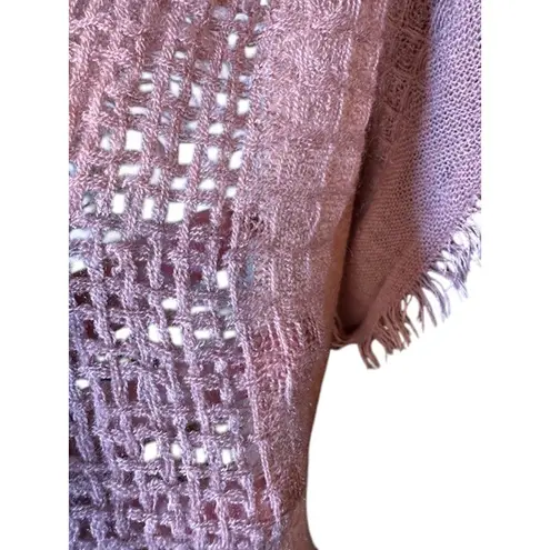 Taleen Mauve Pink Knitted Stylish Warm Scarf Women Sz 74x31