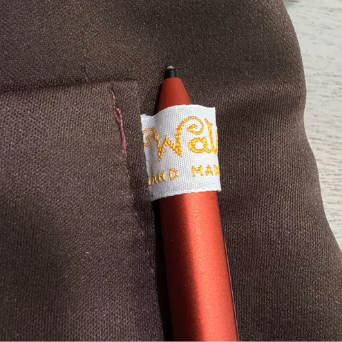 Vintage Walbaeg Beaded Satin Evening Bag Dressy Formal Purse Brown Crossbody