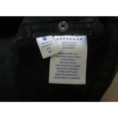 Popsugar Y2K Black Bootcut Jeans Stretch Denim Size 12
