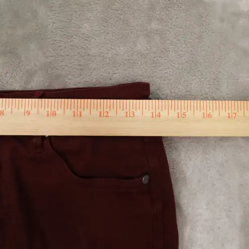 Judy Blue Jeans Womens 7/28 Oxblood High Waist Tummy Control Wide Crop Stretch