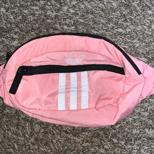 Adidas  Originals National 3-Stripes Pink Belt Bag Fanny Pack purse pink & black