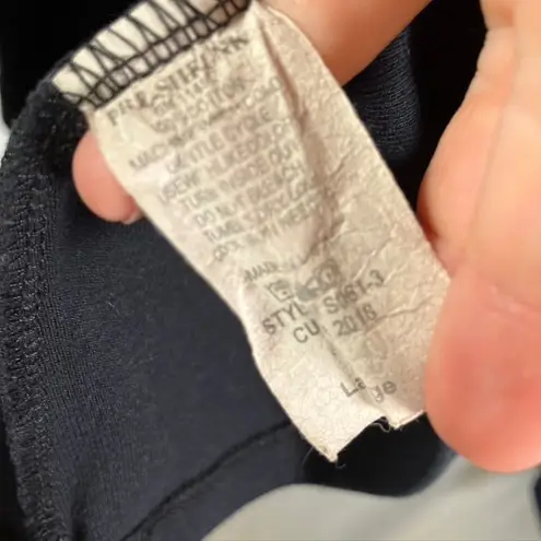 Katina Marie Floral Chocolate Rhinestone Print Long Sleeve Top Womens L USA Made Black Size L