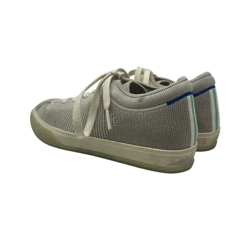 Rothy's Sneakers Lace Up Knit Lowtop Flat Shoes Biscuit Tan Beige US 6