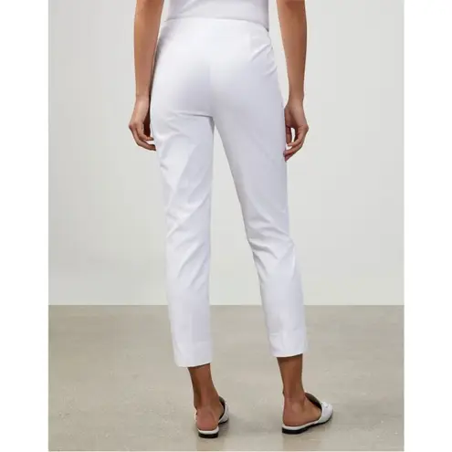 NWT Lafayette 148 Bi Stretch Stanton Pants in White Size 2