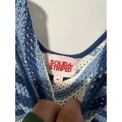 Solid & Striped The Kimberly Mini Dress In Marina Blue Beach dress -Retail $198