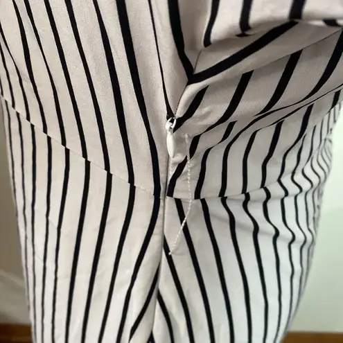 Abaya Addict Jet Setter white striped maxi dress gathered sleeves