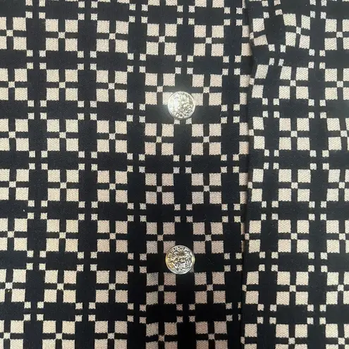 Anne Klein  Stretchy Sweater Blazer Size Open Front Brown Black Size XL NWT