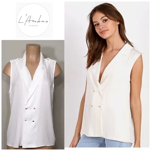 L'Academie New. Ivory military top. NWT