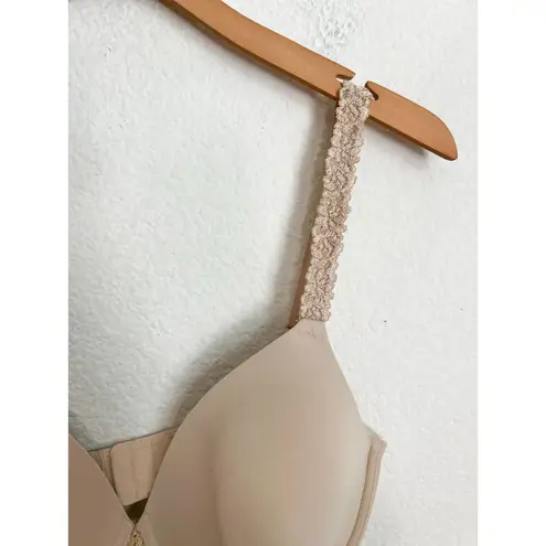 Natori  Pure Luxe Plunge nude T-Shirt Bra size 34DD