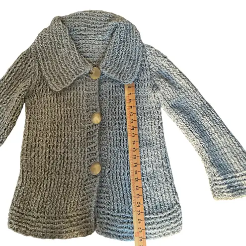 Vintage Chunky Chenille Knit Coat/Cardigan – Gray Paris European Sweater Size M