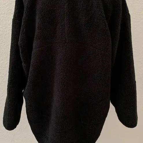 Lululemon  Collarless Textured Sherpa Fleece Long Coat Black 12 Large L New NWT thumbnail 7