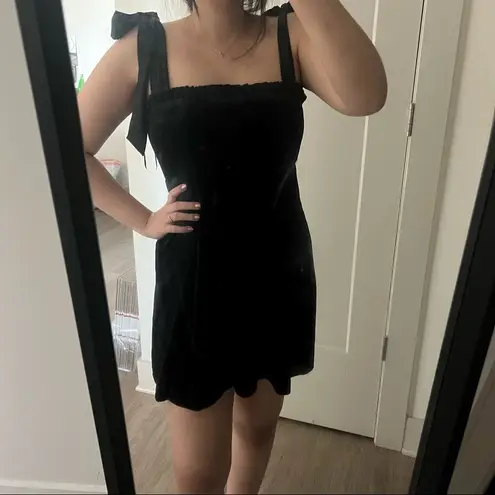 We Wore What Danielle Bernstein shoulder tie velvet dress