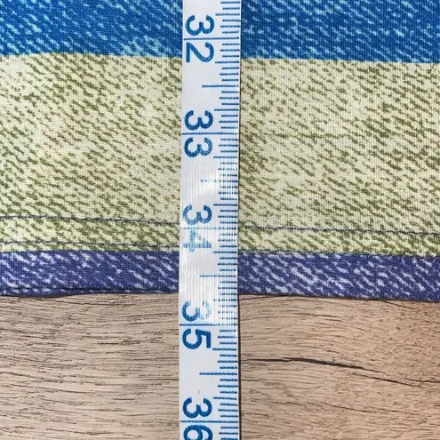 LA Made Womens Rainbow Striped 1/4 Button Bodycon Dress Blue Red Size Large NWT