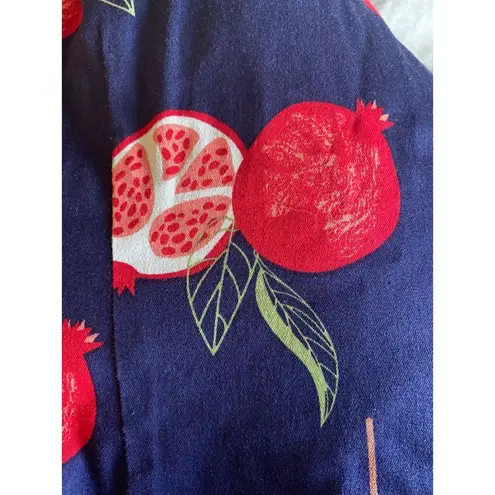 Modcloth NWT  x Collectif Peace, Love, and Pomegranates Navy Blue Tank Top size 6