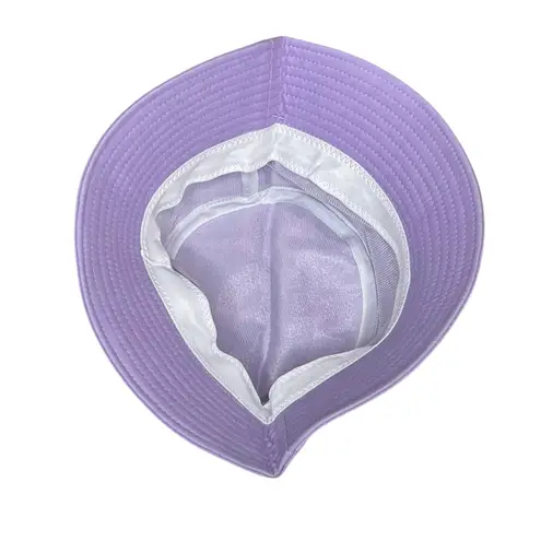 Smiley Patched Bucket Hat Unisex One Size Purple Smile Emoji Beach Hiking Casual