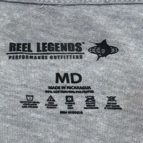 Reel Legends NEW "Thankful" Women's Size Medium Gray Sunset Pumpkin Thanksgiving