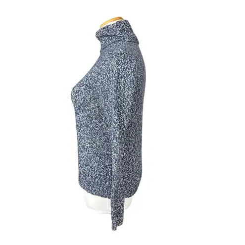 Boden Women's Blue White Speckled Marled Knit Turtleneck Pullover Sweater Size 8