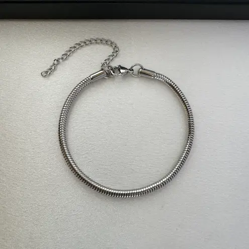 Adjustable Snake Bone Chain Bracelet for Men Women Silver